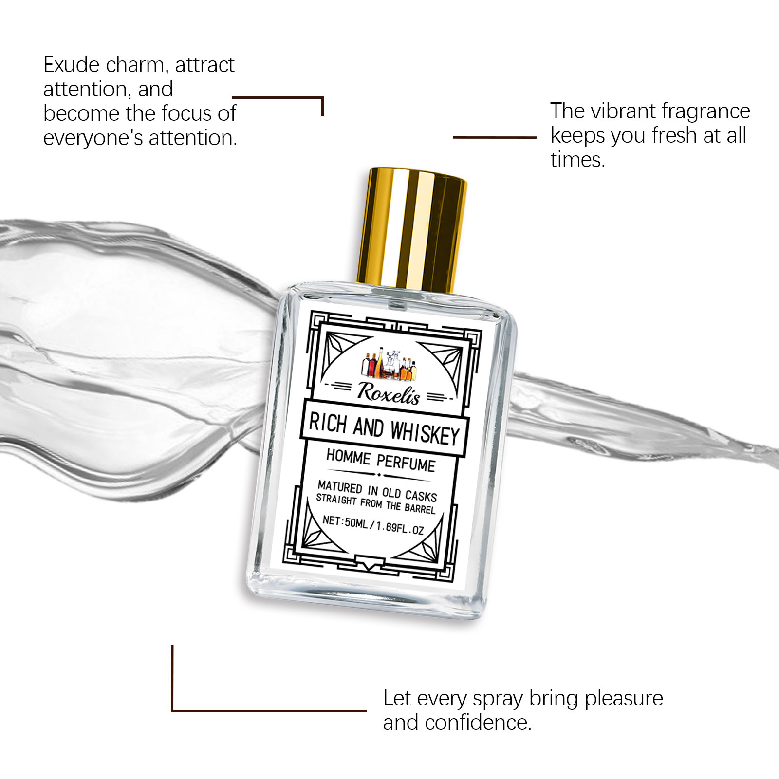 Roxelis 50ml Charm Whisky Herr – Perfume Alcohol Fragrance Bewertung und Preis